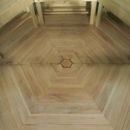 A view of the floor of a Zest Moreton wooden gazebo