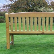 Back view of the Zest 3 seater garden bench