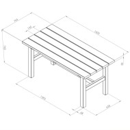 Zest Emily wooden table dimensions