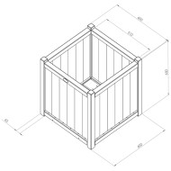 Zest Holywell large garden planter dimensions