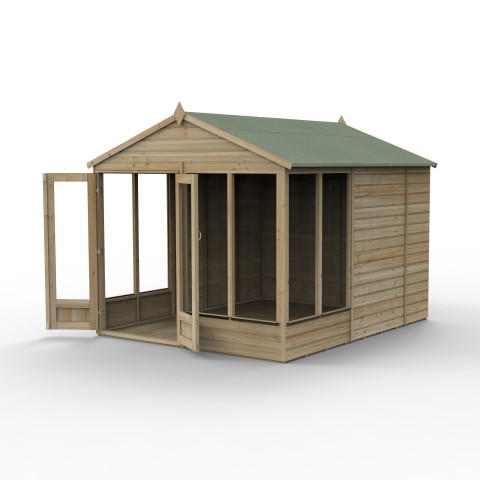 Forest Garden Beckwood large summerhouse 8ft x 10ft with apex roof