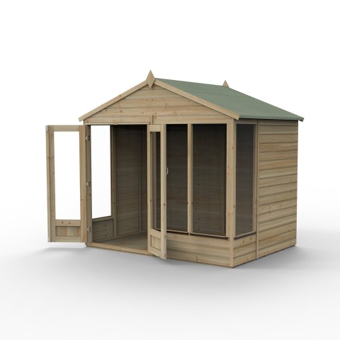 Forest Garden 8ft x 6ft Beckwood summerhouse with apex roof