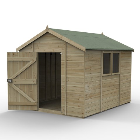 Forest Garden 8 x 10 large shed with apex roof and one window