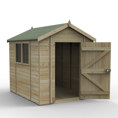 Forest Garden 6 x 6 Apex wooden shed with 2 windows