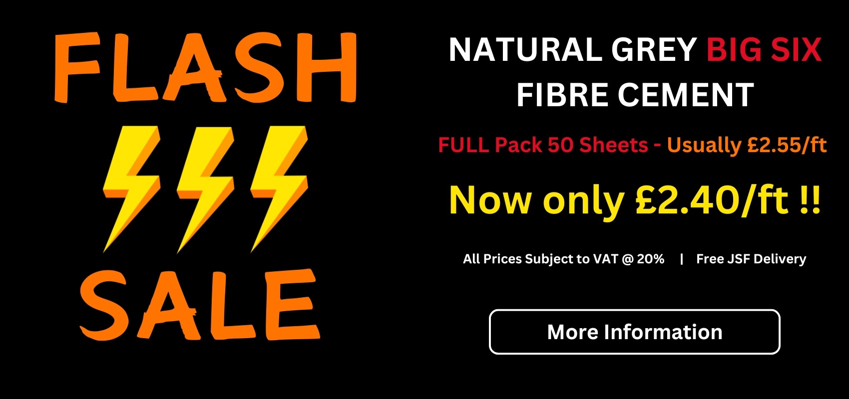 Fibre cement flash sale - on 50 sheets or more